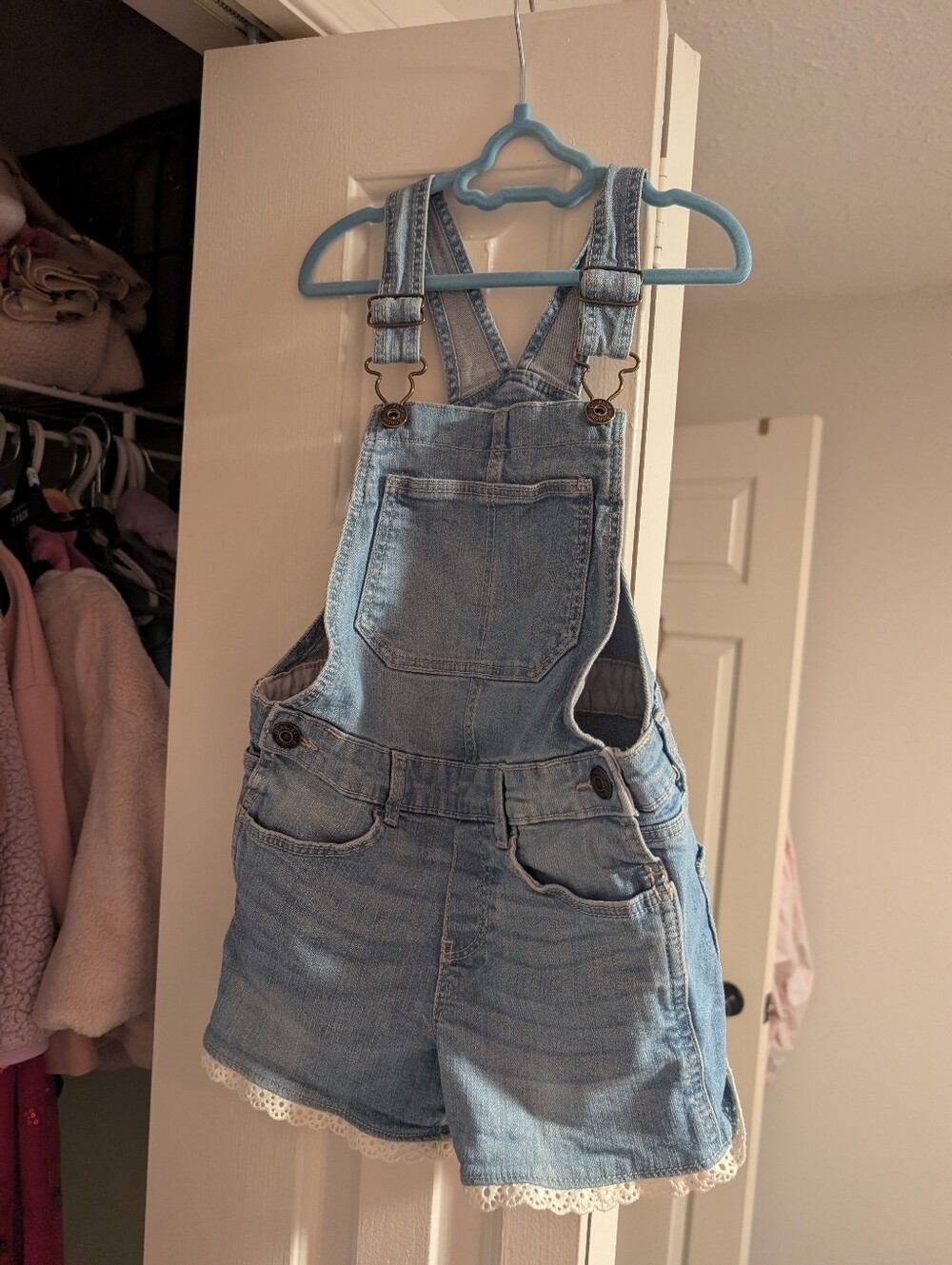 Light Wash Denim Overall Girls